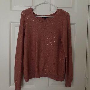 Medium Pink Glittered Sweater